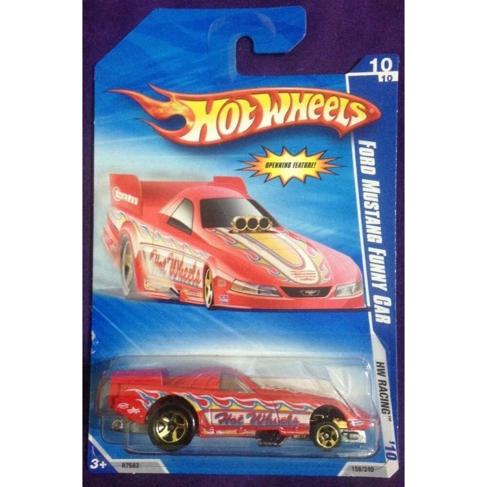 2010 Hot Wheels #158 Ford Mustang Funny Car RED